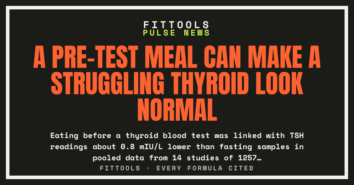 A pre-test meal can make a struggling thyroid look normal